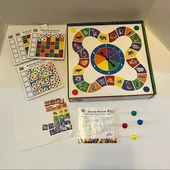 Animals Animals Color Bingo Game, Eric Carle, Colorforms - Picture 2 of 7